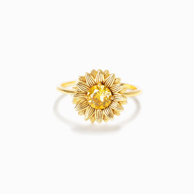 Sunshine Sunflower Ring S925