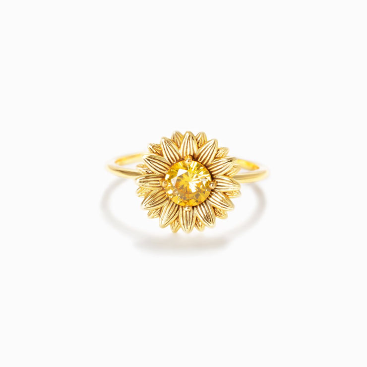 Sunshine Sunflower Ring S925