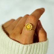 Sunshine Sunflower Ring S925