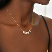 1-8 Teardrop Birthstone Necklace
