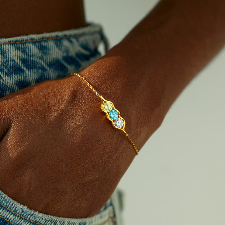 2-6 Birthstone Pea Pod Necklace
