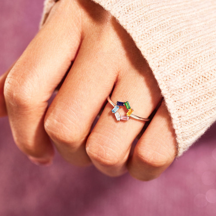Baguette Birthstones Ring