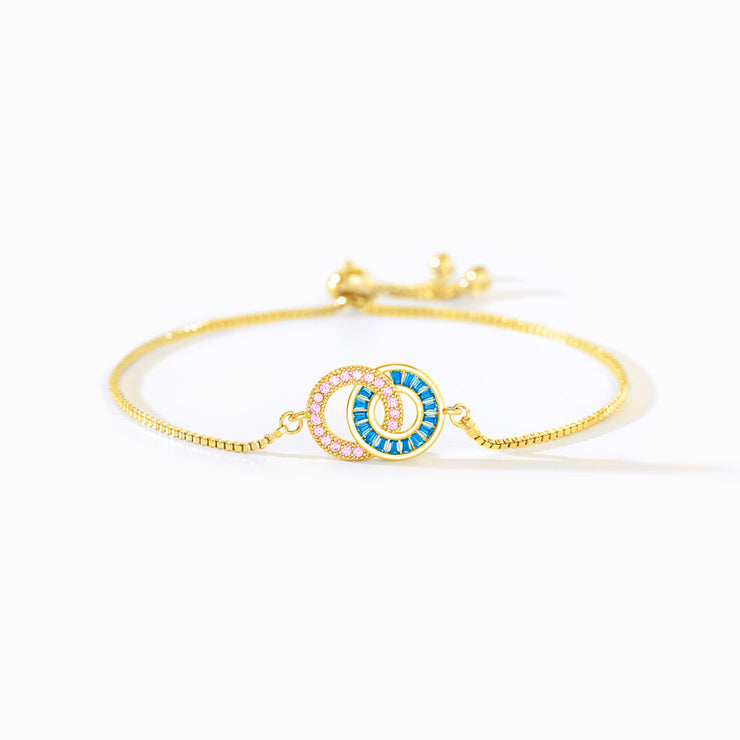 Mother & Daughter Linking Circles Bracelet - Mother's Day Gift