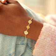 Three Dimensional Birth Flowers Bracelet