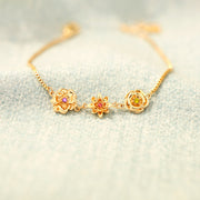 Three Dimensional Birth Flowers Bracelet