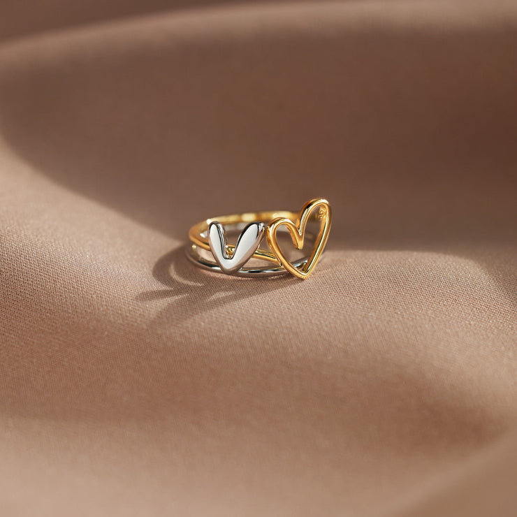 Layered Heart Ring