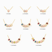 1-8 Teardrop Birthstone Necklace