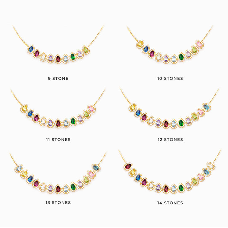 Teardrop Birthstone Necklace