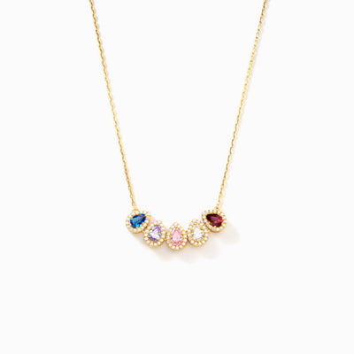 1-8 Teardrop Birthstone Necklace