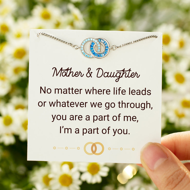 Mother & Daughter Linking Circles Bracelet - Mother's Day Gift
