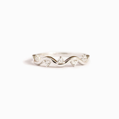 Highs And Lows Wave Ring Silver - For Daughter